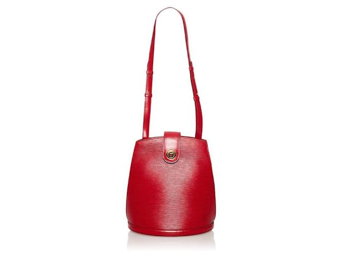 Louis Vuitton Epi Cluny Red Leather Pony-style calfskin  ref.611758