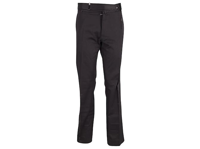 Yves Saint Laurent Tom Ford per YSL Pantaloni Rive Gauche slim fit in cotone nero  ref.611846
