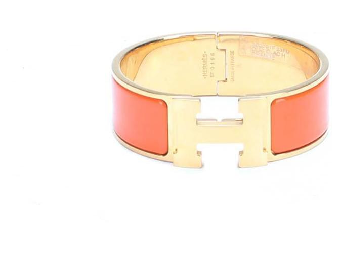 Hermès Clic H Bracelet Orange Metal  ref.611865