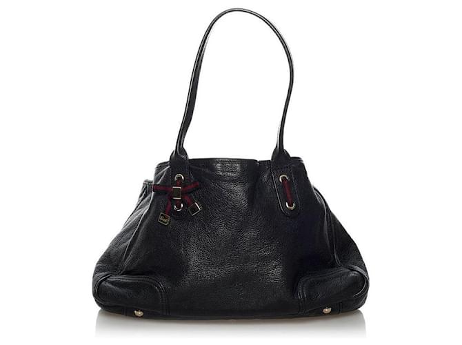 Gucci Medium Leather  Princy Tote Bag  Black Pony-style calfskin  ref.611889