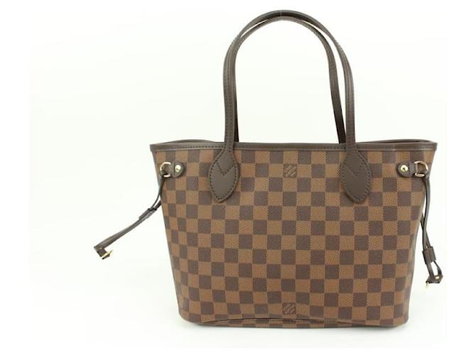 Louis Vuitton Small Damier Ebene Neverfull PM Tote Bag Leather  ref.611914