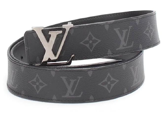 Louis Vuitton Monogram Eclipse Initiales Reversible Belt Black