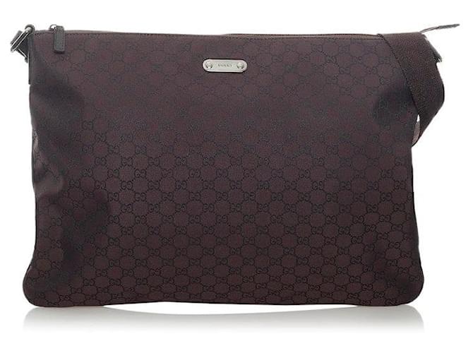 Gucci Messenger-Tasche aus GG-Segeltuch Braun Leinwand  ref.611980