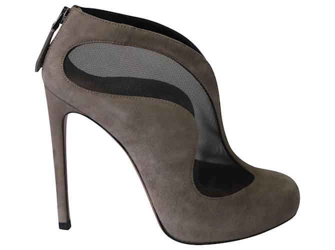 Alaïa Azzedine Ankle Boots in Grey Suede  ref.612030