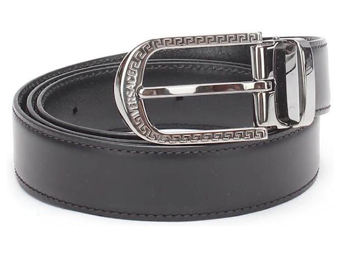 Versace Leather belt Black Pony-style calfskin  ref.612033
