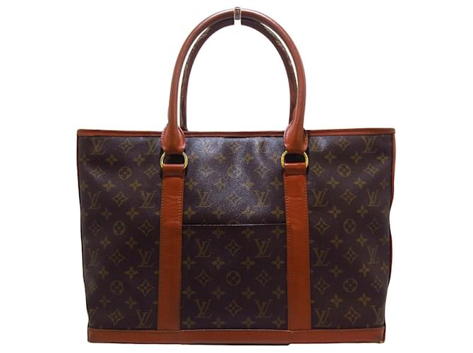 Louis Vuitton Sac Weekend Brown Cloth  ref.612082