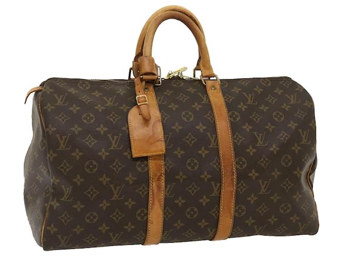 Louis Vuitton Keepall 45 Brown Cloth  ref.557111