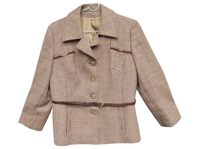 Autre Marque chaqueta Kréation Karner vintage t 38 Castaño Tweed  ref.612195