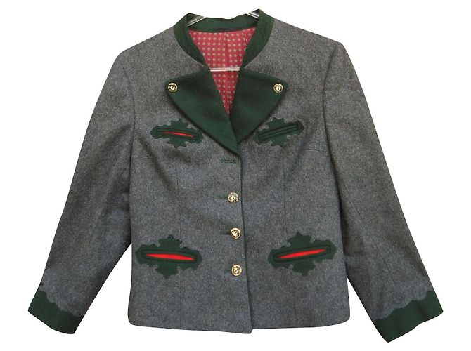 Autre Marque Pischl Tyrolean Loden Wool Jacket Grey 38