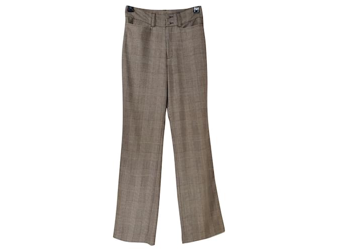 Jean Paul Gaultier Pants, leggings Brown Black Wool  ref.612862