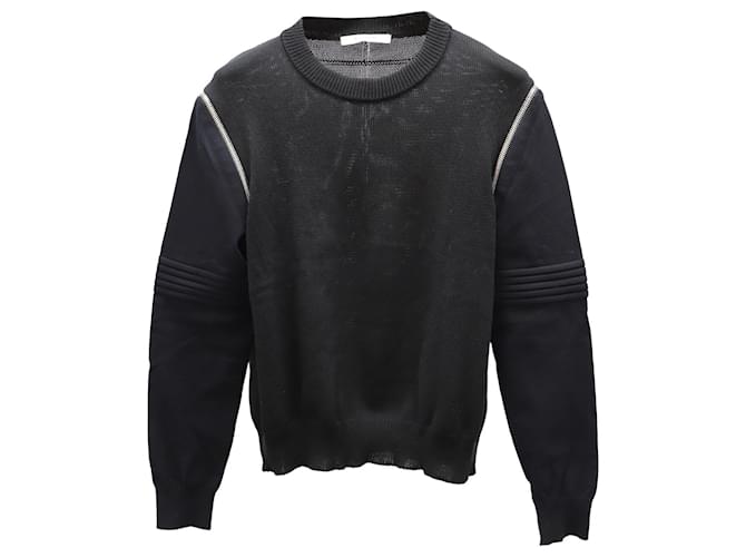 Givenchy Removable Zipper Sleeves Sweater in Black Cotton  ref.613061