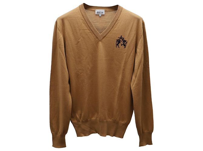 Vivienne Westwood Pullover mit V-Ausschnitt aus brauner, hellbrauner Wolle