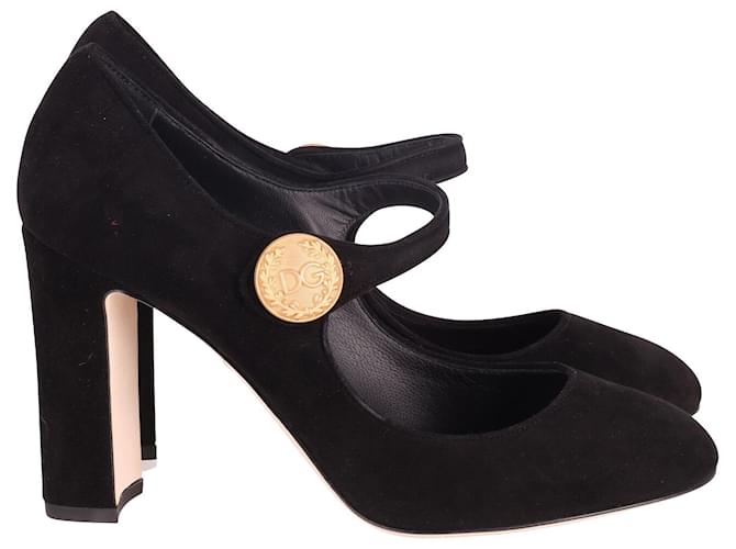 Dolce & Gabbana Mary Jane Vally Pumps in Black Suede  ref.613095