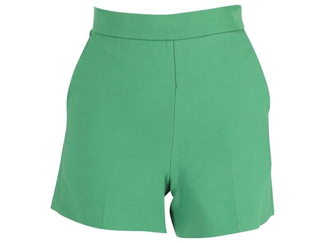 Sandro Paris High Waist Shorts in Turquoise Cotton    ref.613121