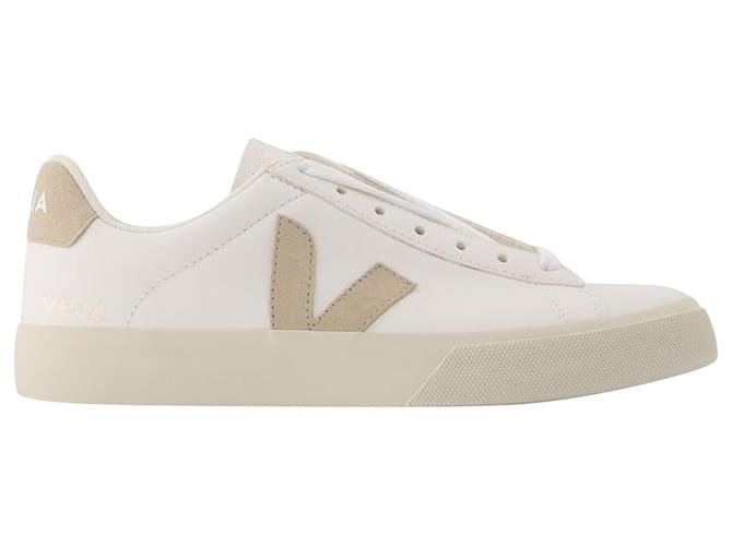 Campo Sneakers - Veja - Leather - White Almond Branco Couro  ref.613135