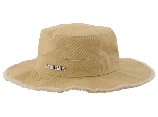 Jacquemus Le Bob artichaut Bucket Hat in Beige Canvas ref.613167