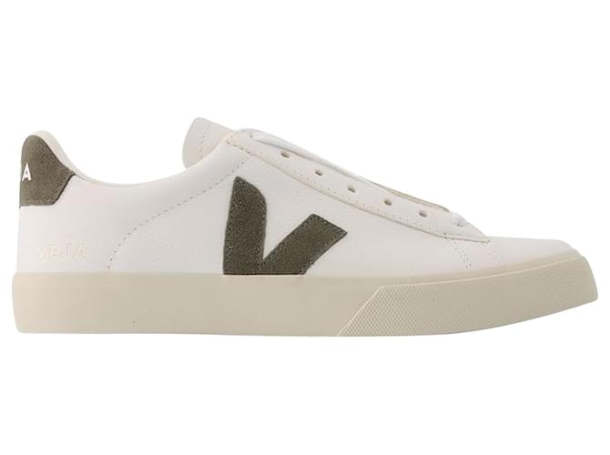 Sneakers Campo - Veja - Bianco/Cachi - Pelle  ref.613195
