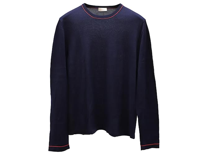 City Sweatshirt Balenciaga com riscas vermelhas em algodão azul marinho  ref.613255