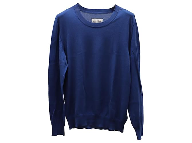 Maison Martin Margiela Sweater in Blue Cotton   ref.613274