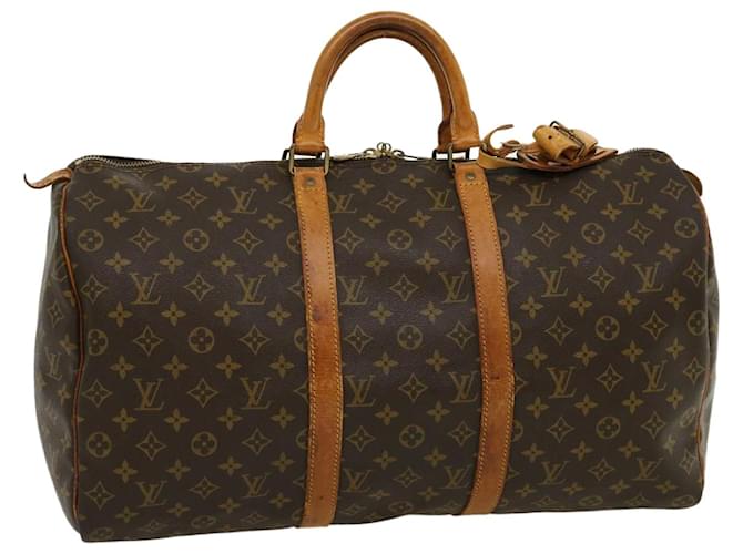 Louis Vuitton Keepall 50 Brown Cloth  ref.613412