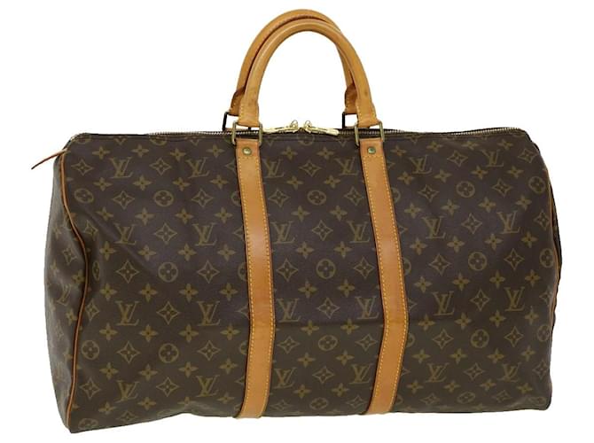 Louis Vuitton Keepall 50 Brown Cloth  ref.613420