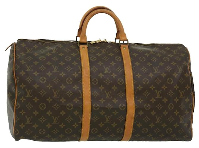 Louis Vuitton Keepall 55 Brown Cloth  ref.613456