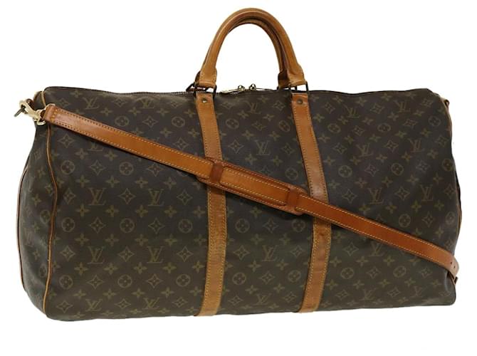 Louis Vuitton Keepall Bandouliere 60 Brown Cloth  ref.613524