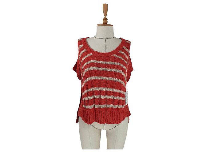 Jersey de manga corta Free People Algodón Lino Multicolor