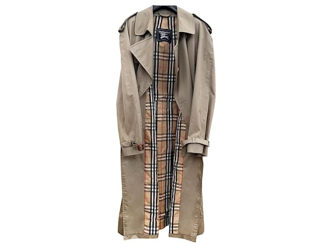 Vintage-Trenchcoat von Burberry Beige Baumwolle  ref.613578