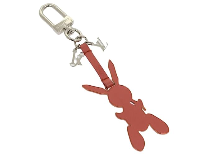 LOUIS VUITTON Jeff Coons Lapin Charm Rose M62733 Auth LV 30505A Cuir  ref.613652