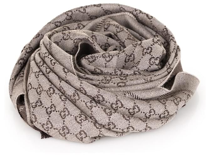 Gucci GG Wool Scarf in Black