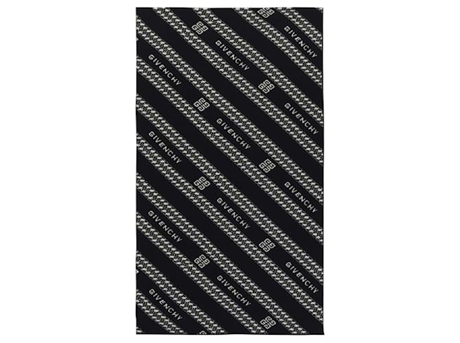 Givenchy Logo Chain Scarf Black Wool  ref.613932