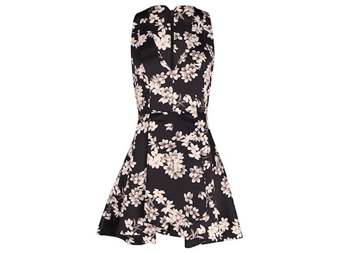 Alice + Olivia Cherry Blossom Print Dress in Black Polyester  ref.613988