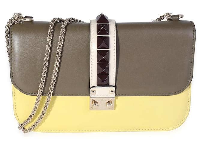 Valentino Multicolor Smooth Rockstud Glam Lock Medium Bag ref.614032 - Closet