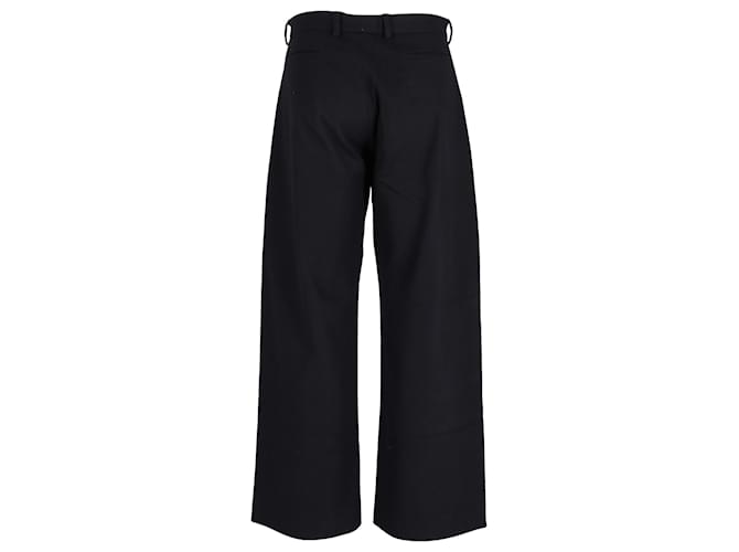 Pantalón ancho Dior de lana negra Negro  ref.614124
