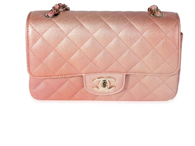 Chanel Metallic Rose Gold Ombre Classic Rectangular Mini Flap Bag Golden  Leather ref.614142 - Joli Closet