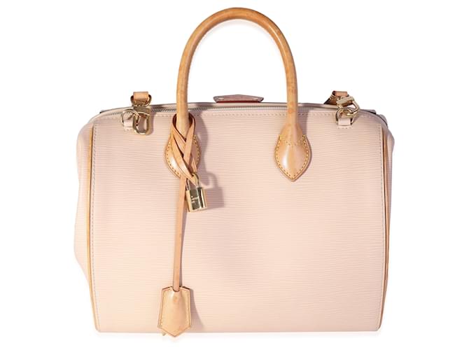 Speedy Louis Vuitton Naturel Epi Leather Doc Bag Pm Pink  ref.614148