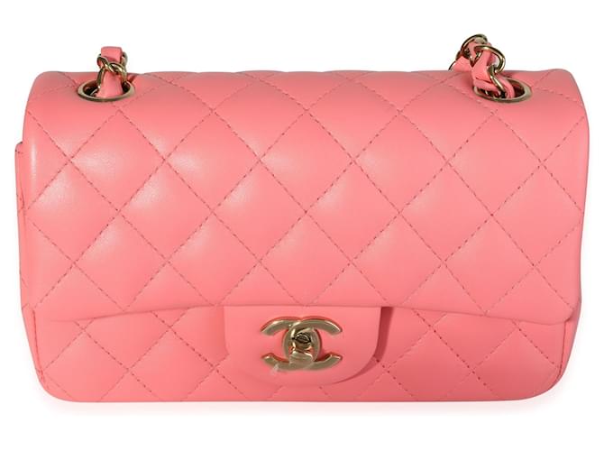 pink chanel bag with handle