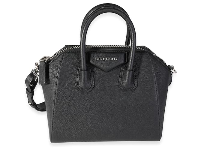 Givenchy Mini Antigona Black Grained Leather Satchel Bag