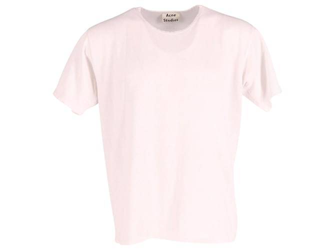 Acne Studios T-Shirt Niagara Pique en Coton Blanc  ref.614284