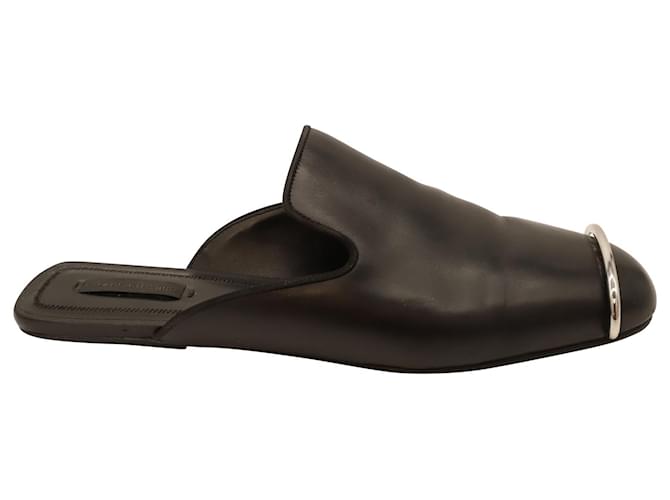 Alexander Wang Jaelle Flat Mules in Black Leather   ref.614315