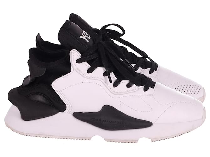 Y3 Y-3 Sneakers Kaiwa Chunky Low Cut in Pelle Bianca Bianco  ref.614316
