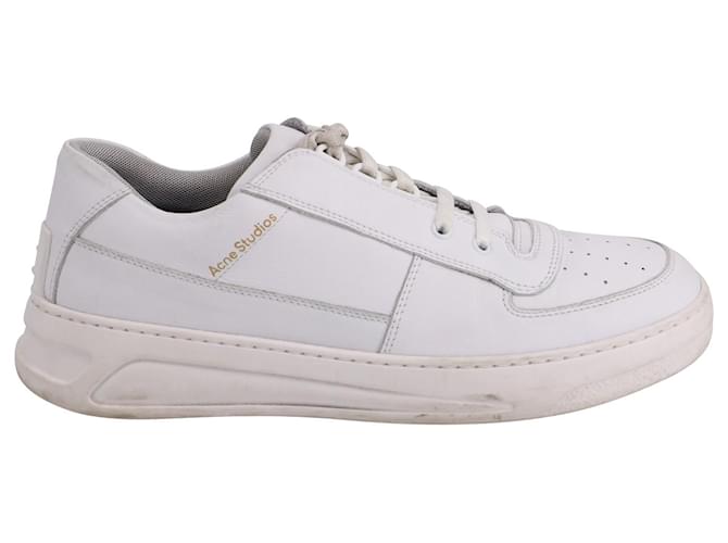 Acne Studios Niedrige Sneakers aus weißem Leder  ref.614383