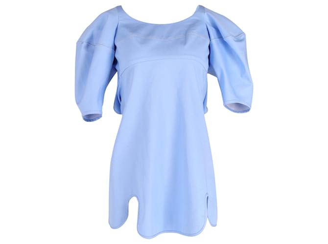 Ellery Deliberate Distance Cone Kleid aus hellblauer Baumwolle  ref.614430