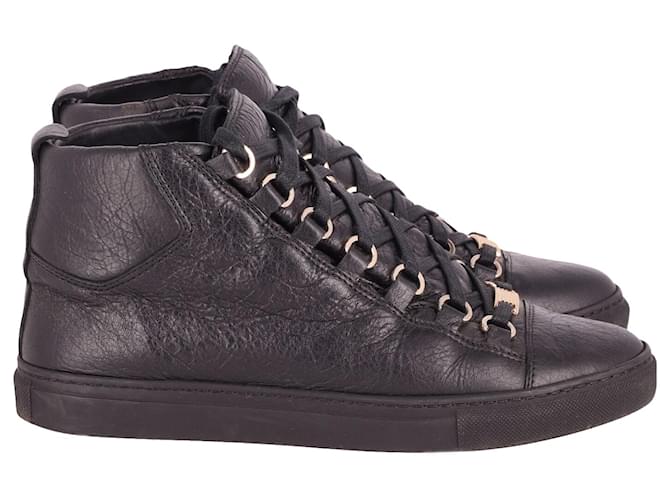 Balenciaga Arena High Top Sneakers in Black Leather   ref.614441