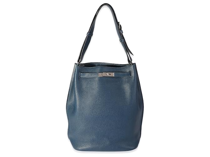 Hermès Hermes Bleu De Malte Togo So Kelly 26 Phw  Blue Leather  ref.614472