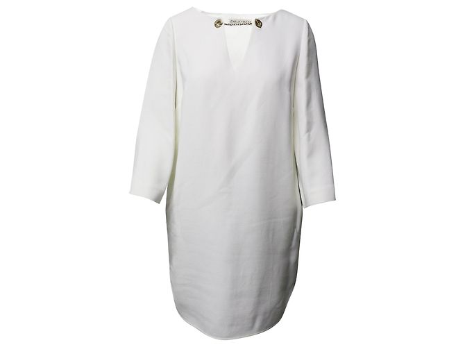 Emilio Pucci Chain Neck Tunic Dress in White Silk