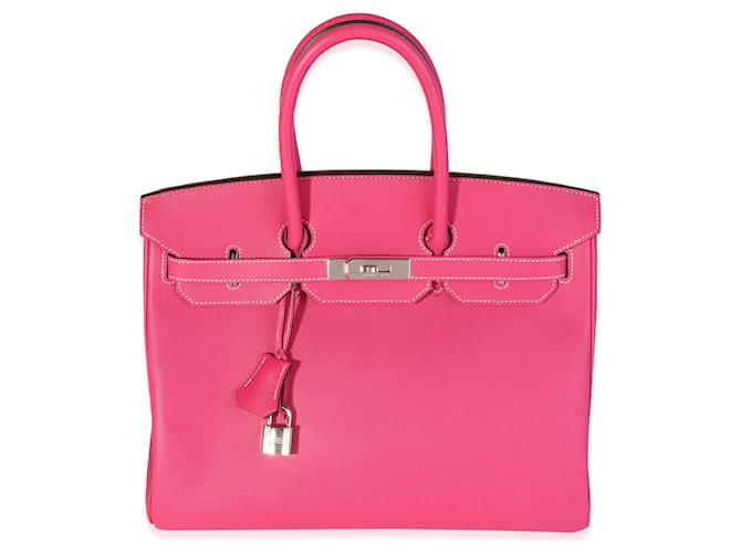 Hermès Hermes Rose Tyrien Epsom Birkin 35 Phw  Pink Leather  ref.614480