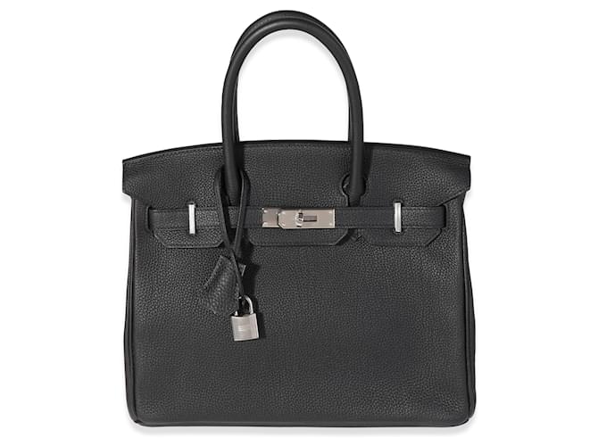 Hermès Hermes Black Togo Birkin 30 Phw  Leather  ref.614518