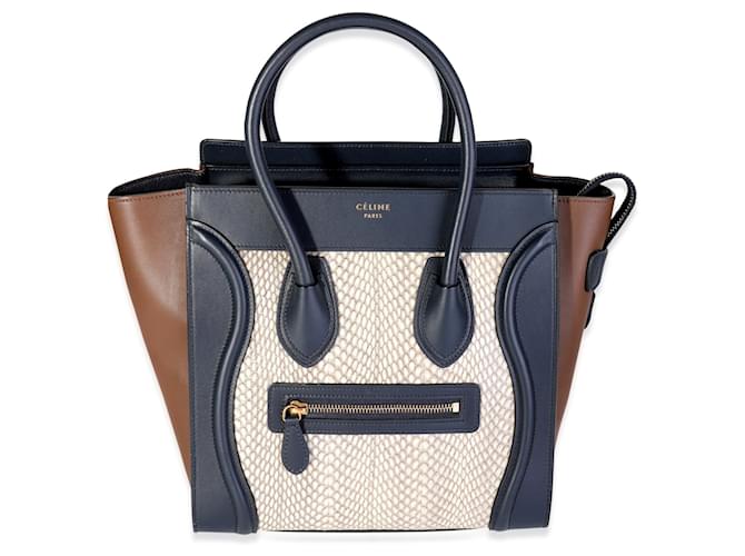 Céline Celine Multicolor Water-snake Micro Luggage Tote Leather  ref.614572